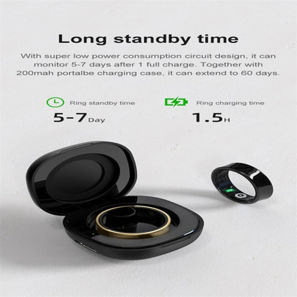 R09 SIZE 11 Smart Ring, Support Heart Rate / Blood Oxygen / Sleep Monitoring / Multiple Sports Modes(Gold) - Smart Rings / Smart Telephones by buy2fix | Online Shopping UK | buy2fix