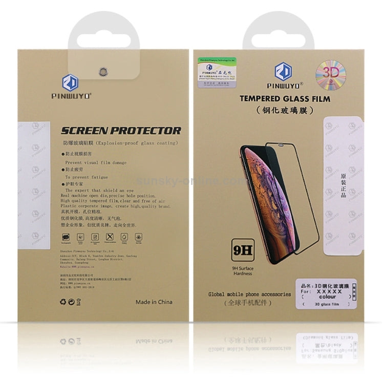 PINWUYO 9H 3D Curved Tempered Glass Film for Galaxy A40 （black） - Galaxy Tempered Glass by PINWUYO | Online Shopping UK | buy2fix