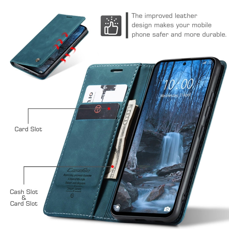 For Redmi Note 14 5G CaseMe 013 Multifunctional Horizontal Flip Leather Phone Case(Blue) - Note 14 Cases by CaseMe | Online Shopping UK | buy2fix