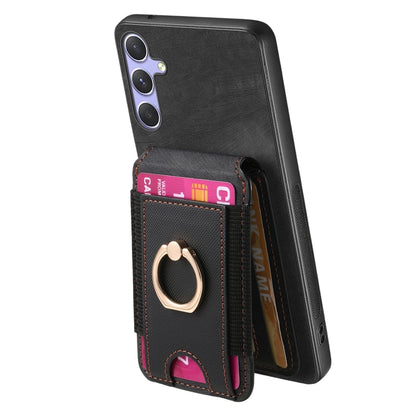 For Samsung Galaxy S25+ 5G Retro Splitable Magnetic Stand Card Bag Leather Phone Case(Black) - Galaxy S25+ 5G Cases by buy2fix | Online Shopping UK | buy2fix