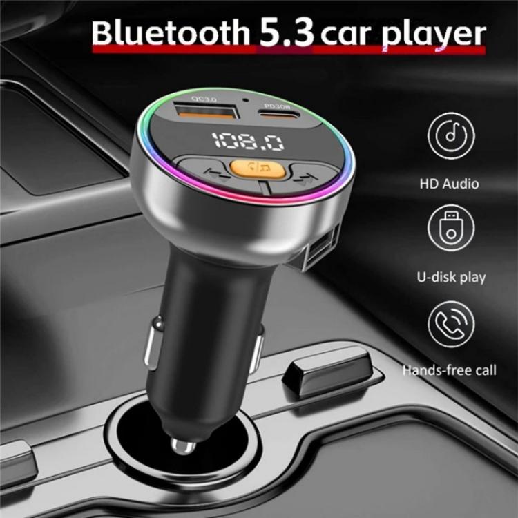 C9S QC3.0 PD 30W Charger FM Transmitter Multifunctional Bluetooth Car MP3 Player - Bluetooth Car Kits by buy2fix | Online Shopping UK | buy2fix