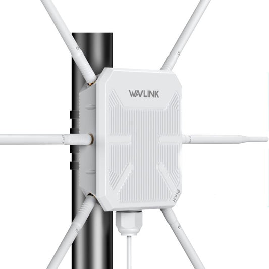 WAVLINK WN588HX3 AX3000 Outdoor WiFi Extender with 6 Antennas Dual Band WiFi Repeater, Plug:UK Plug - Wireless Routers by WAVLINK | Online Shopping UK | buy2fix