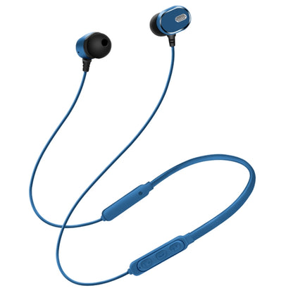 DM-22 Magnetic Bluetooth Earphone DM-22 Neckband Sport headset with Mic Wireless Handsfree Earphoness(Blue) - Neck-mounted Earphone by buy2fix | Online Shopping UK | buy2fix