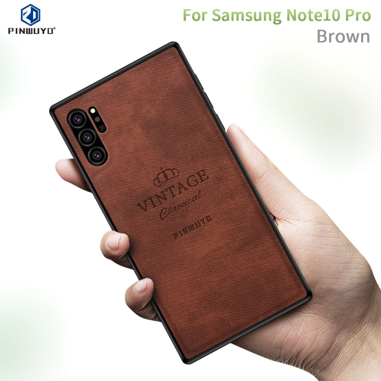 PINWUYO Shockproof Waterproof Full Coverage PC + TPU + Skin Protective Case  for Galaxy Note10+(Brown) - Galaxy Phone Cases by PINWUYO | Online Shopping UK | buy2fix