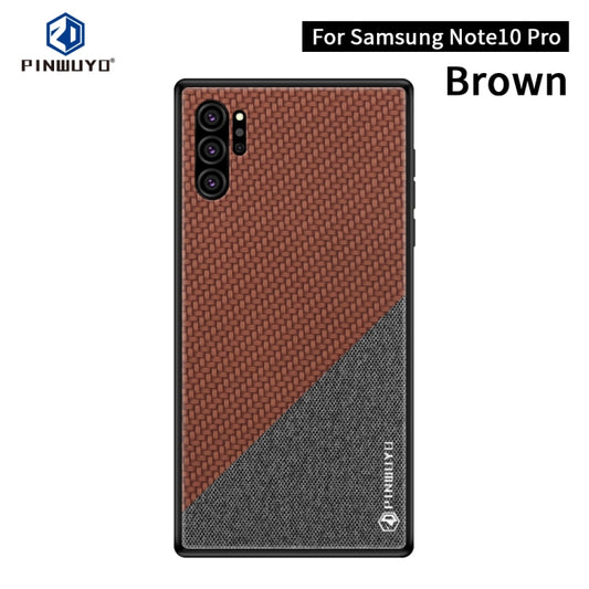 PINWUYO Honors Series Shockproof PC + TPU Protective Case for Galaxy Note10+(Brown) - Galaxy Phone Cases by PINWUYO | Online Shopping UK | buy2fix