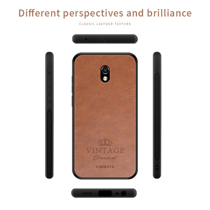 For Xiaomi RedMi 8A PINWUYO Pin Rui Series Classical Leather, PC + TPU + PU Leather Waterproof And Anti-fall All-inclusive Protective Shell(Brown) - Xiaomi Cases by PINWUYO | Online Shopping UK | buy2fix