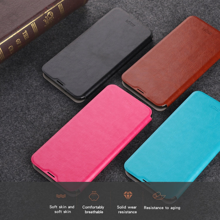 For Xiaomi RedMi 8 MOFI Rui Series Classical Leather Flip Leather Case With Bracket Embedded Steel Plate All-inclusive(Black) - Xiaomi Cases by MOFI | Online Shopping UK | buy2fix