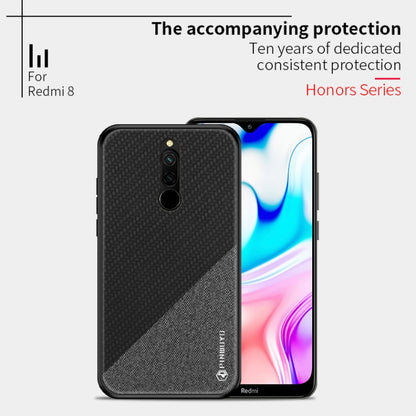 For Xiaomi RedMi 8 PINWUYO Rong Series  Shockproof PC + TPU+ Chemical Fiber Cloth Protective Cover(Blue) - Xiaomi Cases by PINWUYO | Online Shopping UK | buy2fix