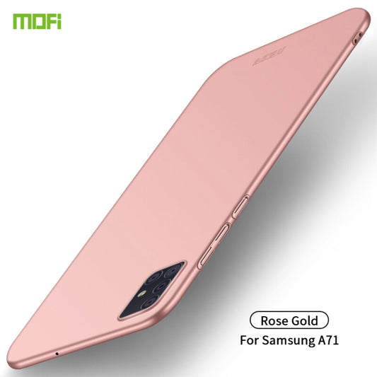 For Galaxy A71 MOFI Frosted PC Ultra-thin Hard Case(Rose Gold) - Galaxy Phone Cases by MOFI | Online Shopping UK | buy2fix