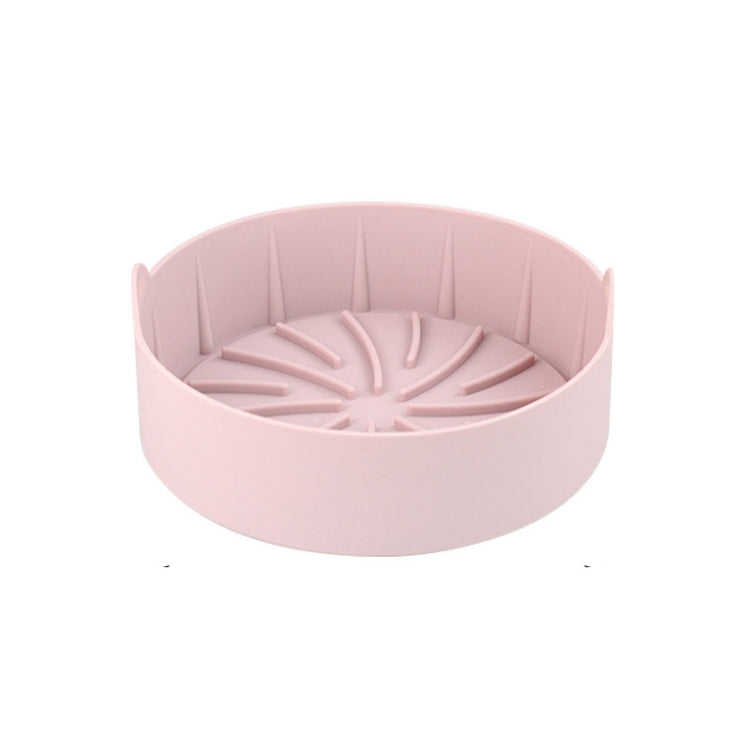 Air Fryer Silicone Grill Pan Accessories, Size: Round 22 cm(Pink) - Baking mat & Bakewares by buy2fix | Online Shopping UK | buy2fix