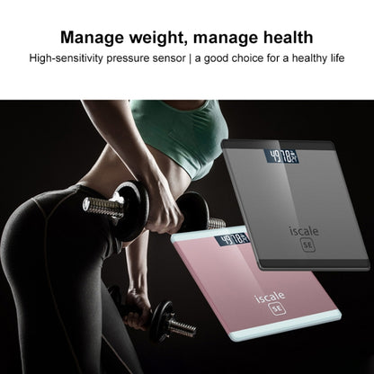ISCALE SE Human Body Intelligent Electronic Scale Household Weight Scale Adult Body Fat Scale(Space Silver) - Body Scales by buy2fix | Online Shopping UK | buy2fix