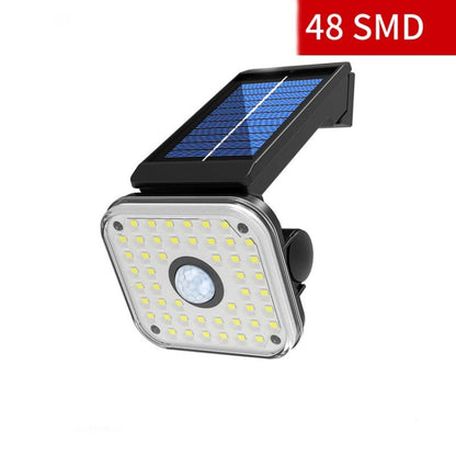 48 LED Solar Wall Light Outdoor Waterproof Human Body Induction Garden Lamp Street Light - Solar Lights by buy2fix | Online Shopping UK | buy2fix