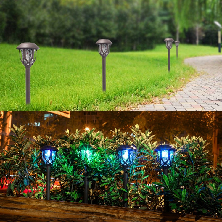 Solar Outdoor Garden Lawn Light Street Light Garden LED Decorative Landscape Light Villa Ground Plug Light(Colorful Light) - Solar Lights by buy2fix | Online Shopping UK | buy2fix