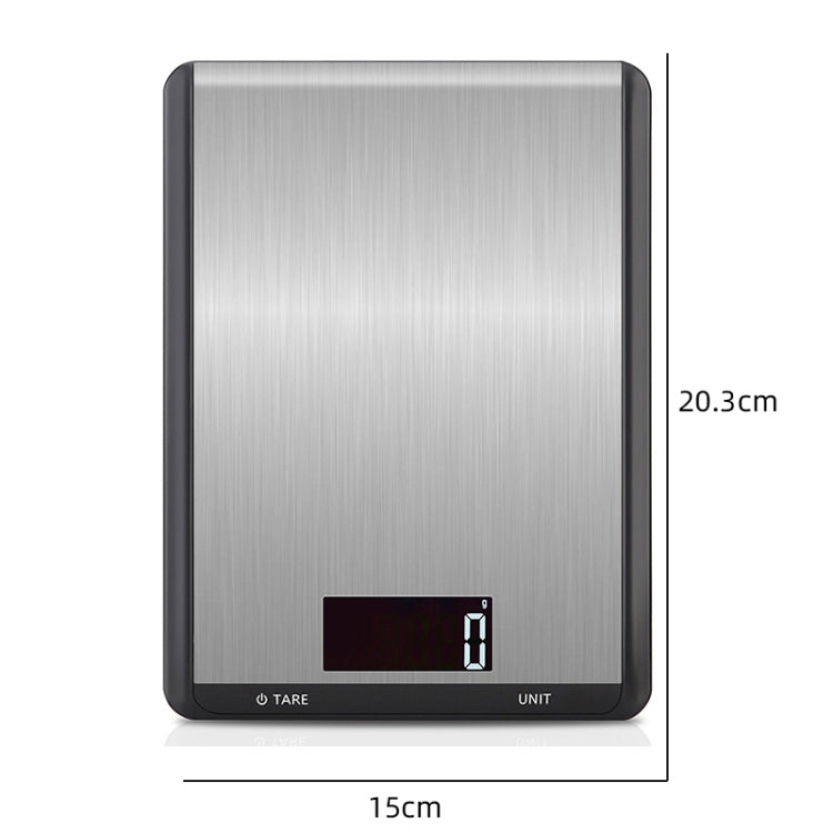 5kg/1g Stainless Steel Kitchen Scale Household Food Electronic Scale(White) - Kitchen Scales by buy2fix | Online Shopping UK | buy2fix