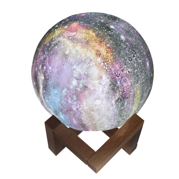 1W 3D Moon Lamp Children Gift Table Lamp Painted Starry Sky LED Night Light, Light color: 20cm Pat Control 3-colors - Night Lights by buy2fix | Online Shopping UK | buy2fix