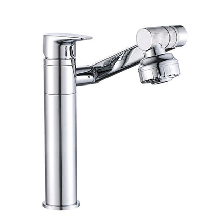 Universal Swivel Faucet Bathroom Hot & Cold Dual-Out Mode Faucet, Specification: High HT-805065-1 - Faucets & Accessories by buy2fix | Online Shopping UK | buy2fix