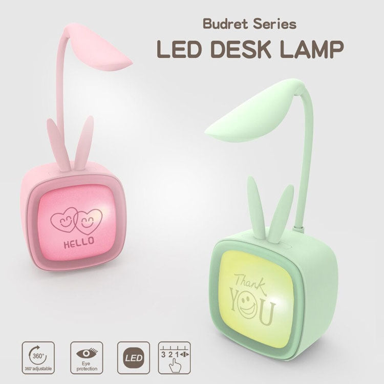 2 PCS Cute Pet USB Table Lamp Energy-Saving Eye Protection LED Bedroom Dormitory Night Light, Random Color Delivery(Archie) - Desk Lamps by buy2fix | Online Shopping UK | buy2fix