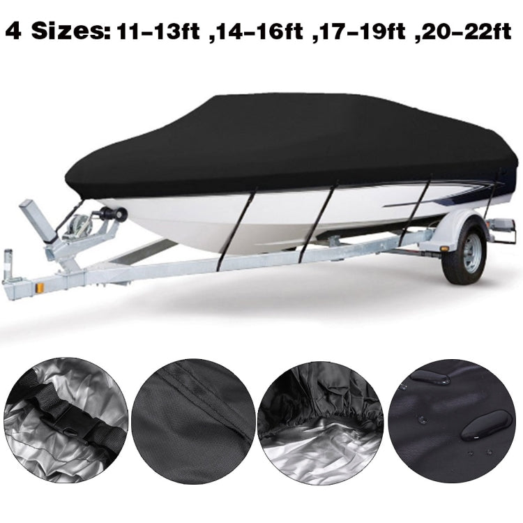 210D Waterproof Boat Cover Speedboat Towed Fishing V-Shaped Boat Cover Rain And Sun Protection Cover, Specification:  11-13FT 420x270cm - Marine Accessories & Parts by buy2fix | Online Shopping UK | buy2fix