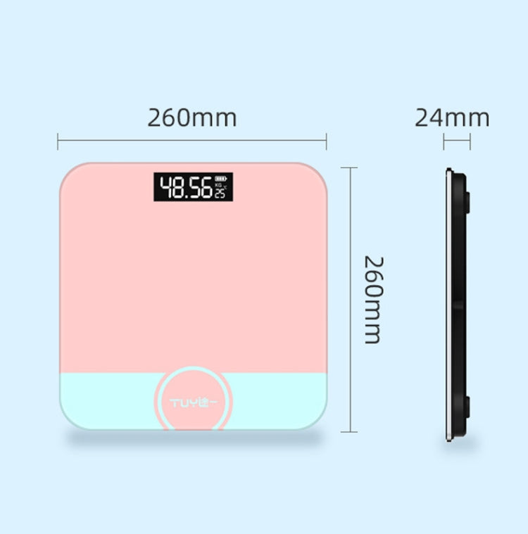 Mini Electronic Scale Home Weighing Scale Charging Stlye(Line Black) - Body Scales by buy2fix | Online Shopping UK | buy2fix