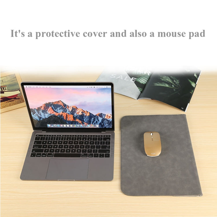 Horizontal Sheep Leather Laptop Bag For Macbook Pro 15 inch A1707/A1990(Liner Bag + Power Supply Bag Dark Blue) - Protective Bags by buy2fix | Online Shopping UK | buy2fix