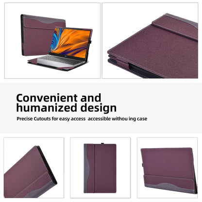 For Samsung Galaxy Book 3 Pro 14 Inch Leather Laptop Anti-Fall Protective Case(Wine Red) - 14.1 inch by buy2fix | Online Shopping UK | buy2fix