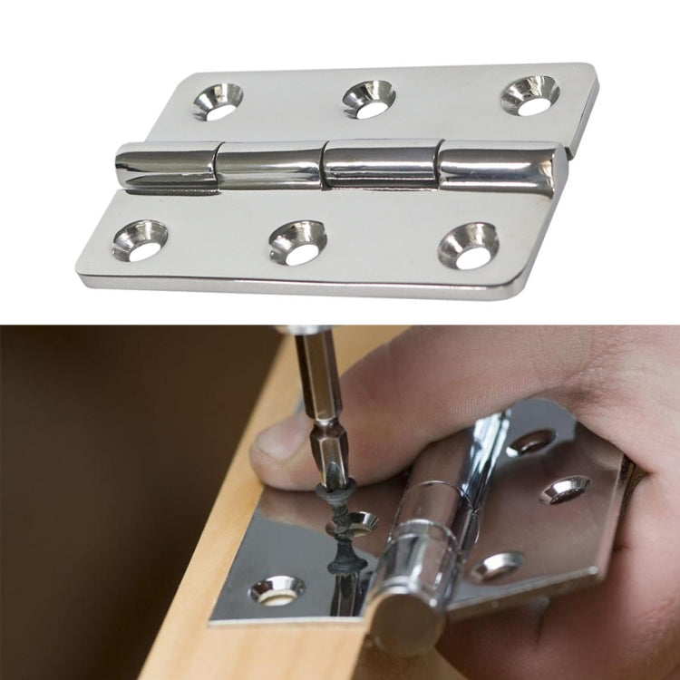 316 Stainless Steel Hinge Six-Hole Thickened Door And Window Yacht Hinge, Specification: 78x52x3.3mm - Marine Accessories & Parts by buy2fix | Online Shopping UK | buy2fix