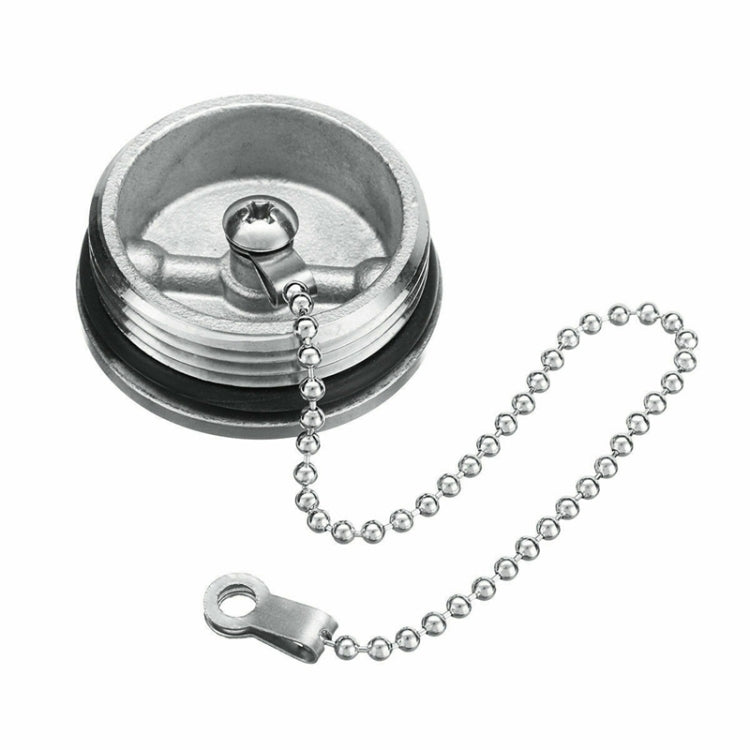 Stainless Steel Boat Deck Fill Filler Replacement Cap + Chain Boat Replacement Accessories - Marine Accessories & Parts by buy2fix | Online Shopping UK | buy2fix