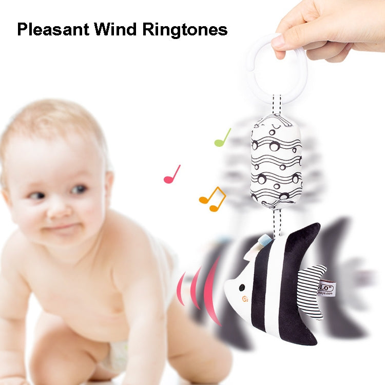 TOLOLO T168231-4 Newborn Bed Bell Early Education Toy Visually Inspires Black And White Wind Chimes Baby Bed Hanging(4C Tropical fish) - Baby Toys by buy2fix | Online Shopping UK | buy2fix