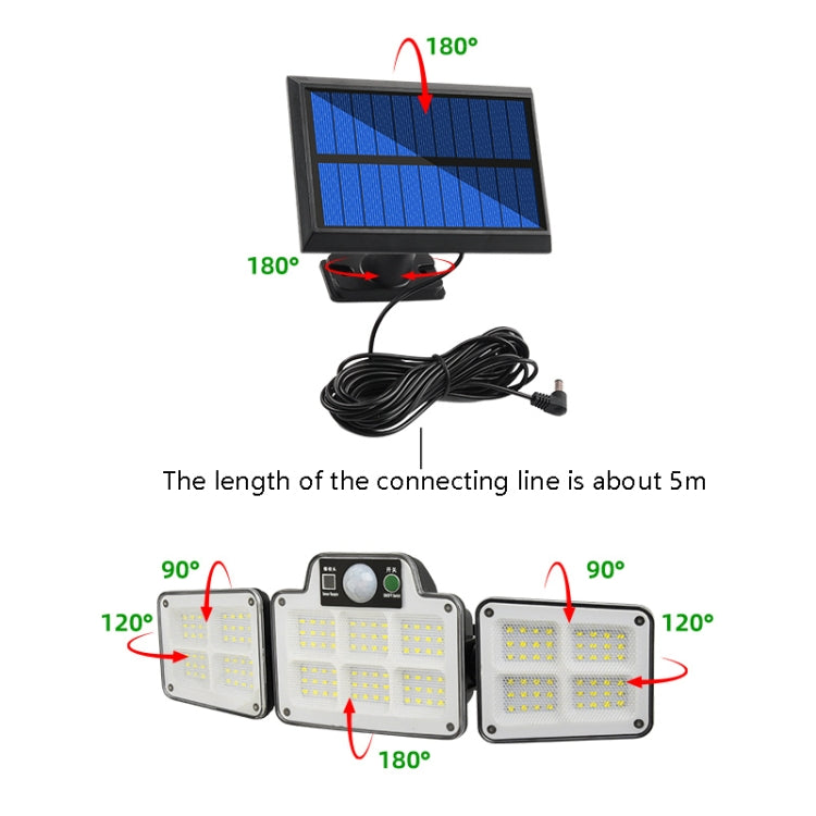 186 LED Solar Split Type Courtyard Lamp Outdoor Waterproof Corridor Garden Human Body Sensing Street Light - Solar Lights by buy2fix | Online Shopping UK | buy2fix