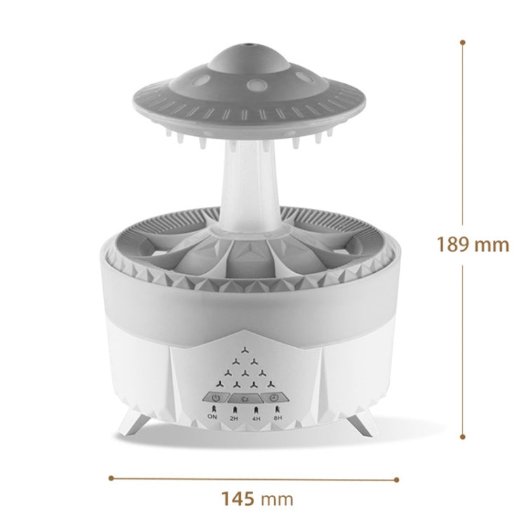 UFO Water Drop Aromatherapy Humidifier Desktop Remote Control Diffuser, Plug: UK Plug(Wood Grain) - Air Purifiers & Accessories by buy2fix | Online Shopping UK | buy2fix