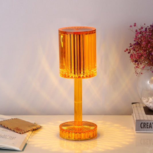 USB Charging Touch Diamond Crystal Table Lamp, Specification: USB Charging(Tri-tone Light)(Amber) - Bedside Light by buy2fix | Online Shopping UK | buy2fix