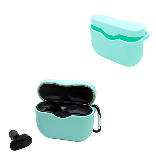 2 PCS Bluetooth Earphone Silicone Protective Cover with Hook For Sony WF-1000XM3(Mint Green) - Sony Earphone Case by buy2fix | Online Shopping UK | buy2fix