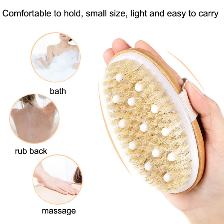 PPR Soft Beaded Boar Bristle Handleless Oval Massage Bath Brush(As Show) - Bath Brushes & Sponges by buy2fix | Online Shopping UK | buy2fix