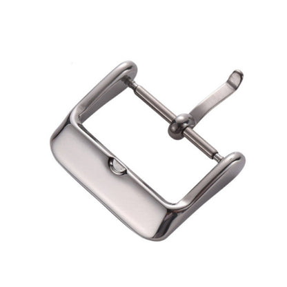 5pcs IP Plated Stainless Steel Pin Buckle Watch Accessories, Color: Silver 14mm - Watch Accessories & Parts by buy2fix | Online Shopping UK | buy2fix