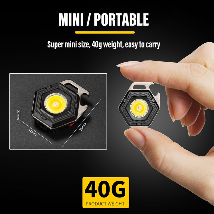 E-SMARTER W5131 Mini Keychain Strong Light Portable Flashlight, Specification: Black+Tripod - Mini Flashlight by E-SMARTER | Online Shopping UK | buy2fix