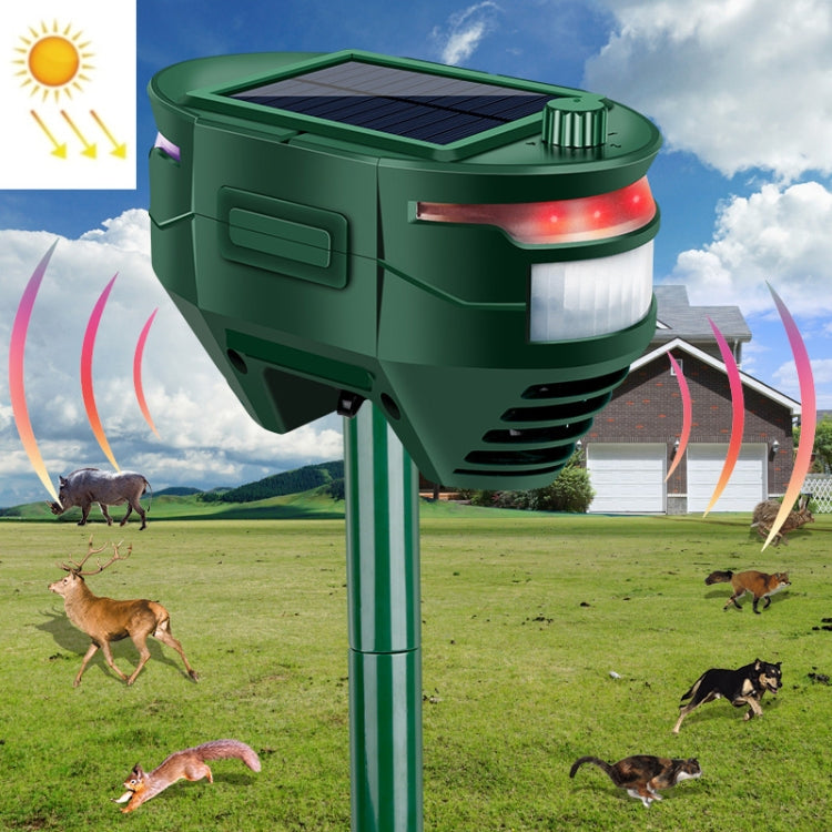 RC-544 Outdoor Solar Ultrasonic Infrared Sensor Animal Repeller(Dark Green) - Outdoor Insect Repellent by buy2fix | Online Shopping UK | buy2fix