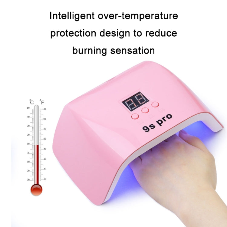 9S Pro 120W Dual Light Source Phototherapy Machine Smart Nail Lamp(Pink) - Nail Dryers by buy2fix | Online Shopping UK | buy2fix