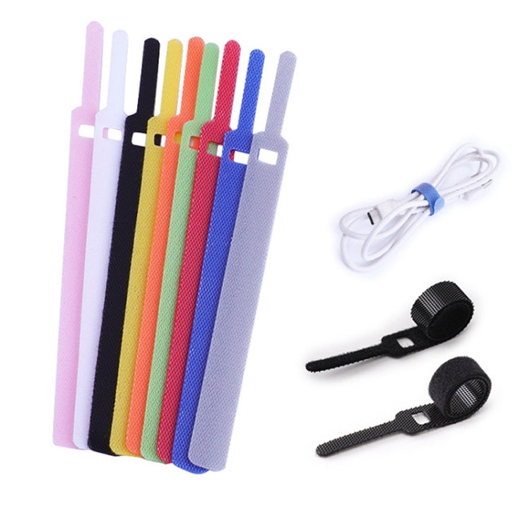 50 PCS Needle Shape Self-adhesive Data Cable Organizer Colorful Bundles 12 x 145mm(Black) - Cable Organizer by buy2fix | Online Shopping UK | buy2fix