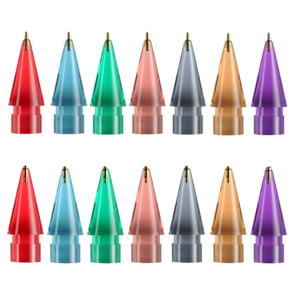 For Apple Pencil 1/2 2pcs Stylus Transparent Replacement Needle Nib, Spec: Extended (Purple) - Pencil Accessories by buy2fix | Online Shopping UK | buy2fix