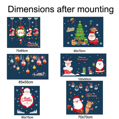 Santa Claus Hanging Stickers Shop Window Glass Door Living Room Wall Stickers(6309) - Christmas Stickers by buy2fix | Online Shopping UK | buy2fix