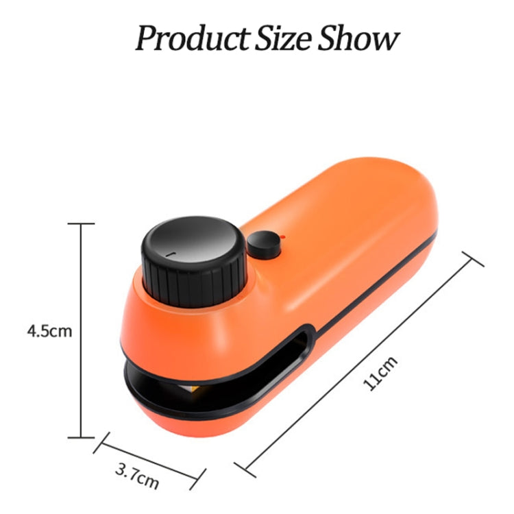 W-168 Knob Charging Sealing/Opening Machine Mini Snack Moisture Sealer(Orange) - Preservation Supplies by buy2fix | Online Shopping UK | buy2fix