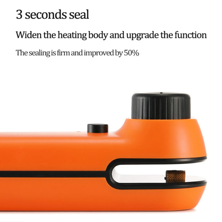 W-168 Knob Charging Sealing/Opening Machine Mini Snack Moisture Sealer(Orange) - Preservation Supplies by buy2fix | Online Shopping UK | buy2fix