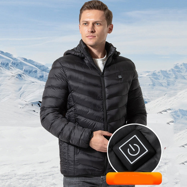 9 Zone Black USB Winter Electric Heated Jacket Warm Thermal Jacket, Size: M - Down Jackets by buy2fix | Online Shopping UK | buy2fix