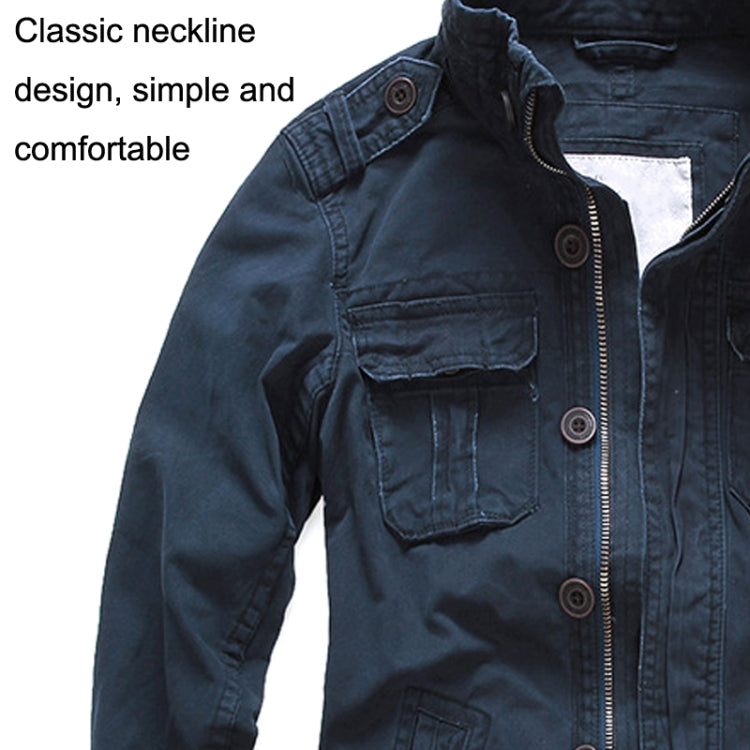 Autumn And Winter Middle Aged Men Jacket Casual Workers Dress Denim Jackets Clothes, Size: XL(Pauline) - Loose Coat by buy2fix | Online Shopping UK | buy2fix