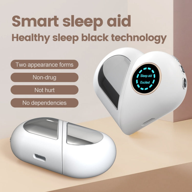 KS-ZMY02 LCD Display Rotatable Heart-shaped Smart Sleep Instrument(Milky) - Massage & Relaxation by buy2fix | Online Shopping UK | buy2fix