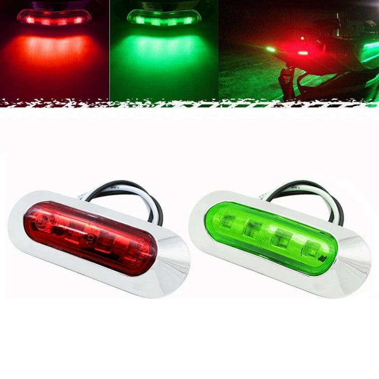 1pair MK-234 12V Yacht Ships 4LED Navigation Lights Red And Green Signal Light(Red+Green) - Marine Accessories & Parts by buy2fix | Online Shopping UK | buy2fix