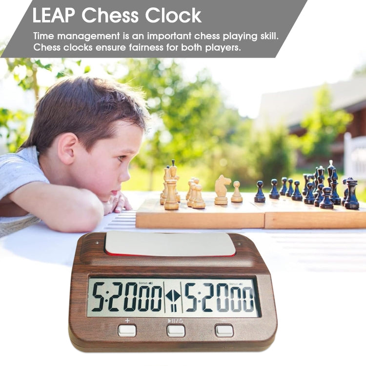 HQT101w Plastic Chess Clock Go Chess Timer(Wood Grain) - Alarm Clocks by buy2fix | Online Shopping UK | buy2fix