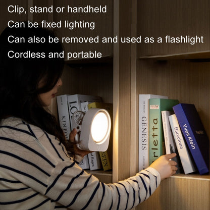 Eye-care Study Desk Lamp Dormitory Bedside Reading Rechargeable Clip-On Night Lamp(White) - Desk Lamps by buy2fix | Online Shopping UK | buy2fix