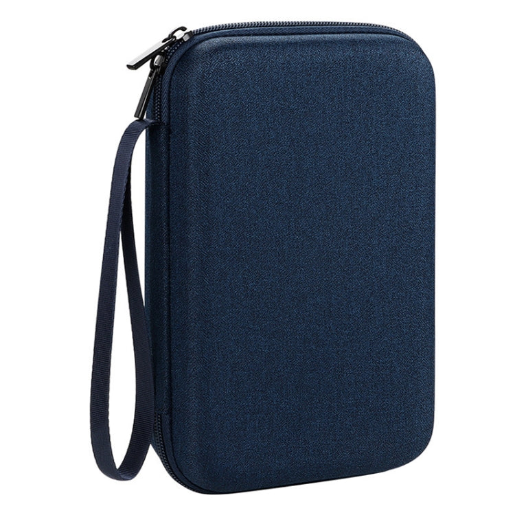 YK05 EVA Hard Shell Anti-Shock Anti-Fall Mobile Hard Disk Double-layer Digital Storage Bag(Blue) - Digital Storage Bag by buy2fix | Online Shopping UK | buy2fix