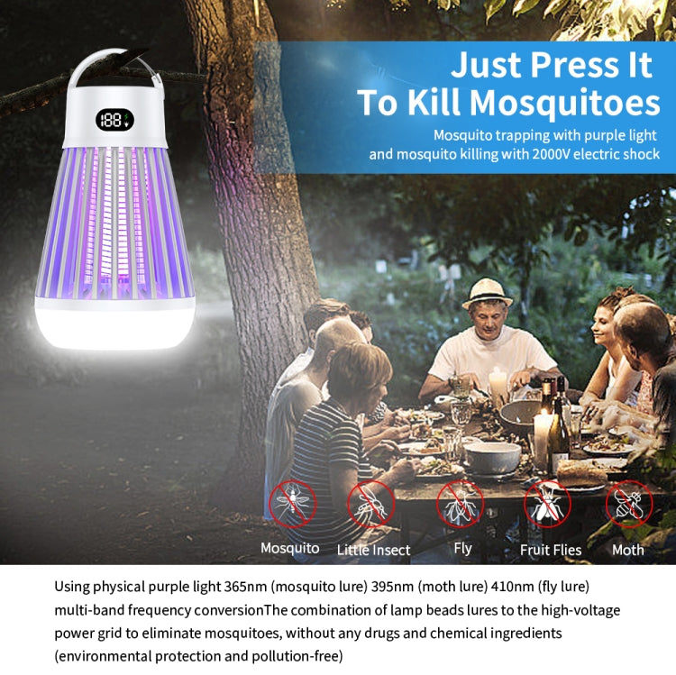 J03 Multi-Functional Digital Display Electric Mosquito Light Portable Home And Outdoor Camping Mosquito Killer(White) - Repellents by buy2fix | Online Shopping UK | buy2fix